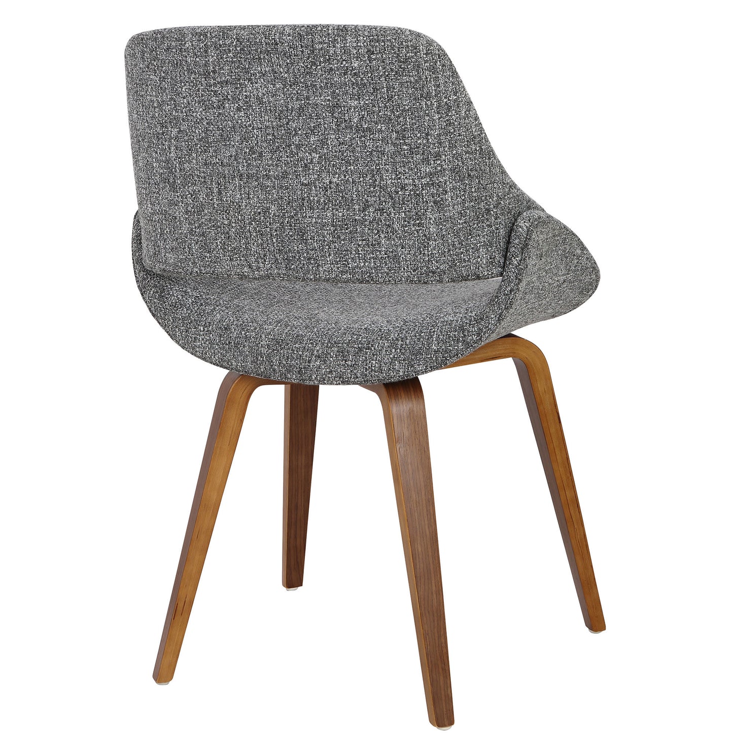 Finch Contemporary Swivel Chair in Black Metal and Charcoal Fabric