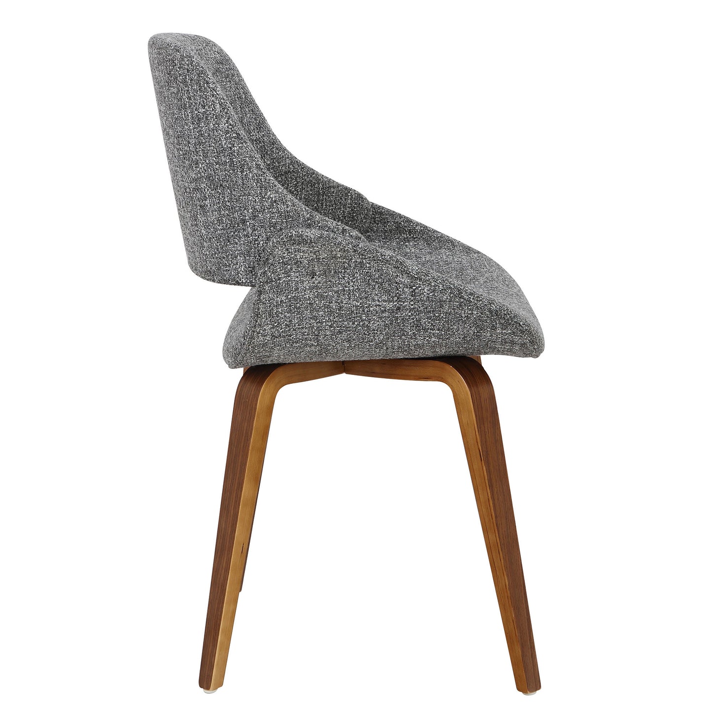 Finch Contemporary Swivel Chair in Black Metal and Charcoal Fabric