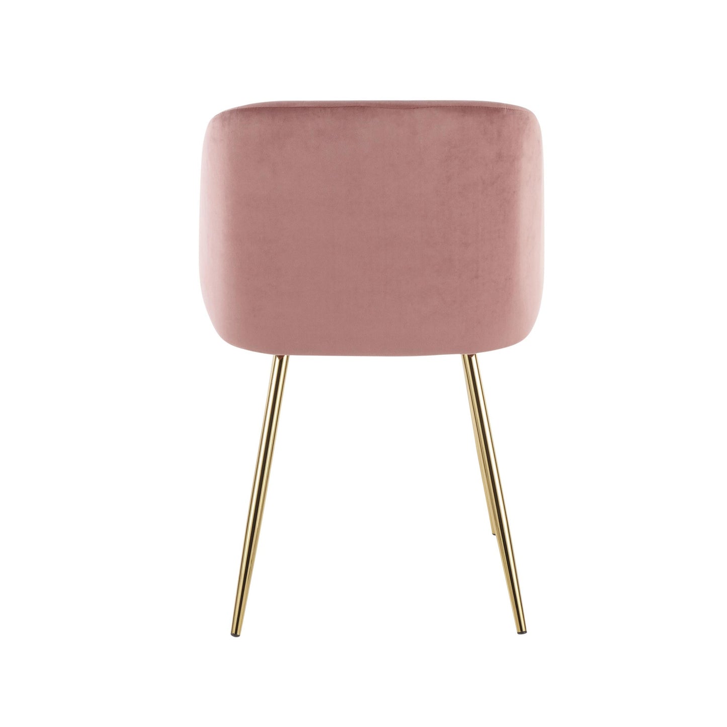Fran Contemporary Chair in Gold Metal and Black Velvet   - Set of 2