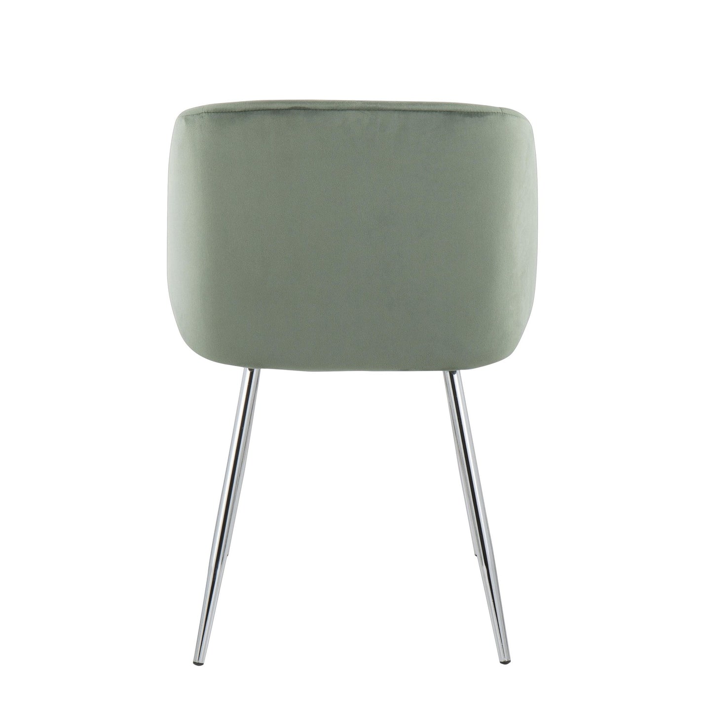 Fran Contemporary Chair in Gold Metal and Black Velvet   - Set of 2