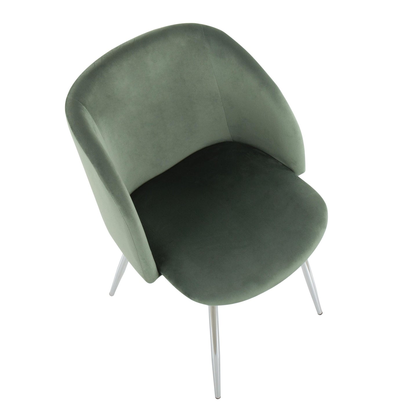 Fran Contemporary Chair in Gold Metal and Black Velvet   - Set of 2