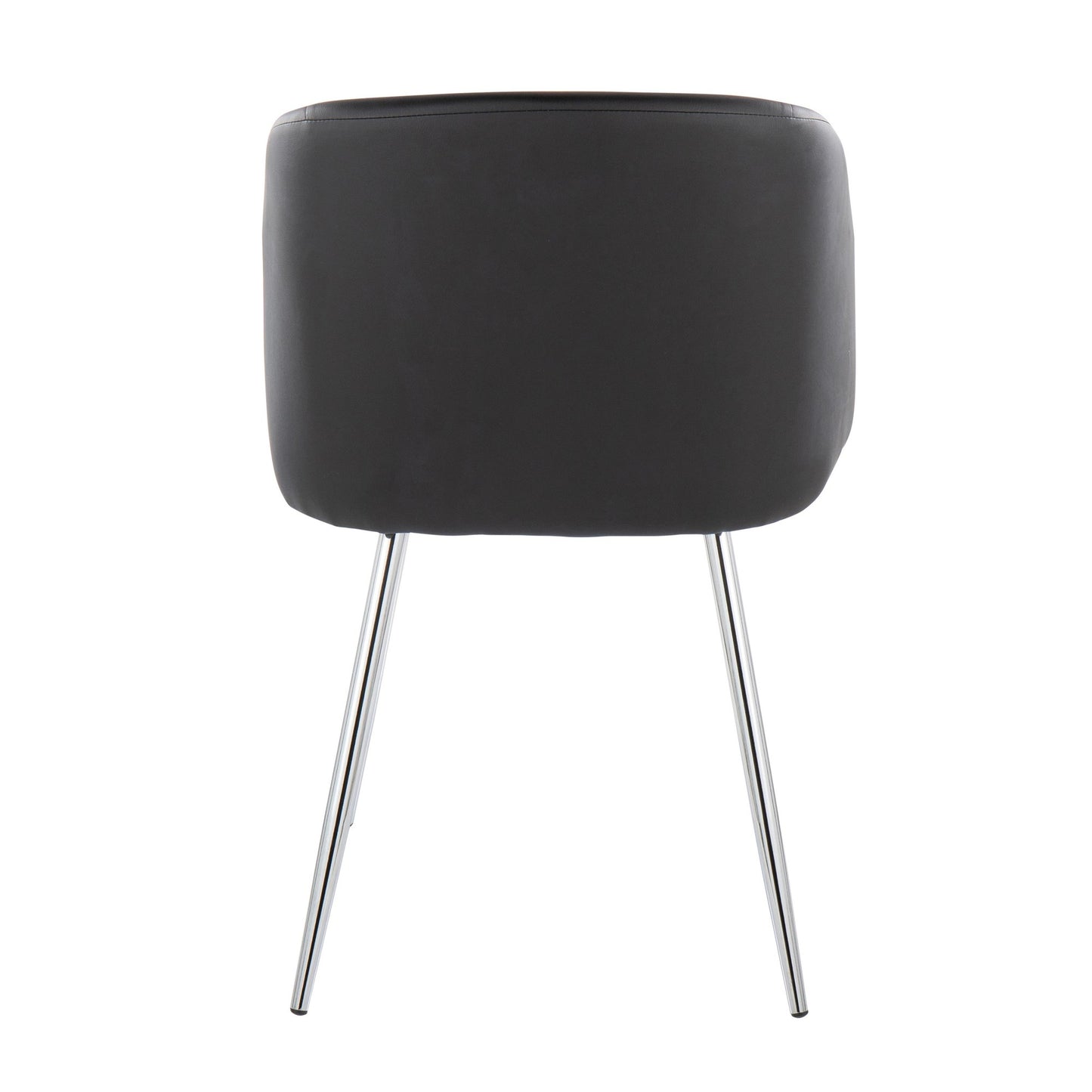 Fran Contemporary Chair in Gold Metal and Black Velvet   - Set of 2