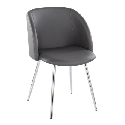 Fran Contemporary Chair in Gold Metal and Black Velvet   - Set of 2