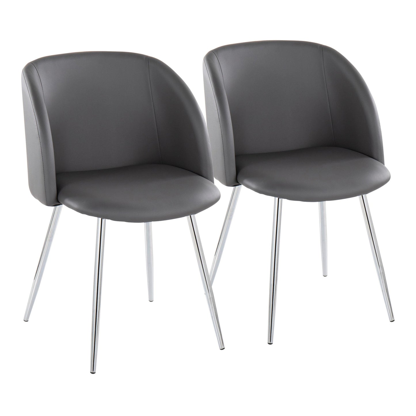 Fran Contemporary Chair in Gold Metal and Black Velvet   - Set of 2