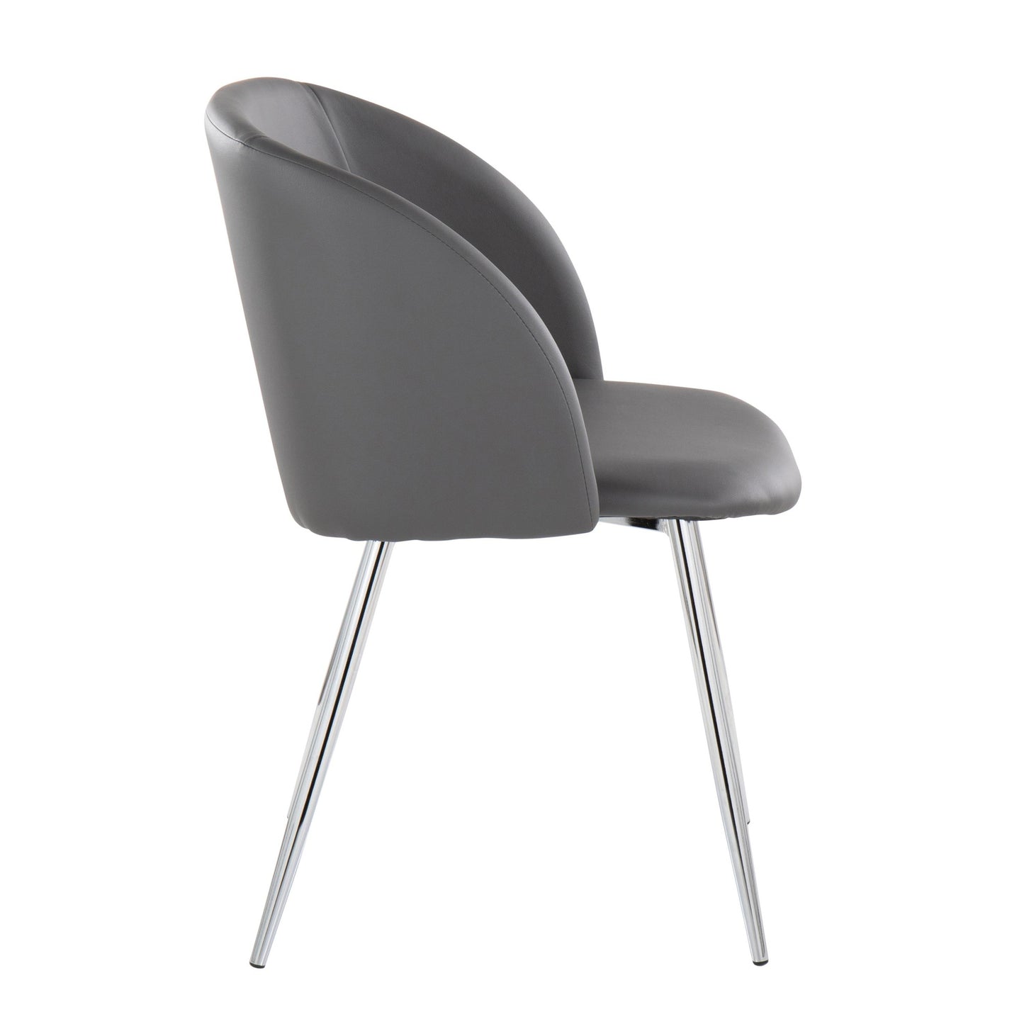 Fran Contemporary Chair in Gold Metal and Black Velvet   - Set of 2