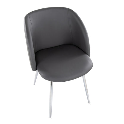 Fran Contemporary Chair in Gold Metal and Black Velvet   - Set of 2