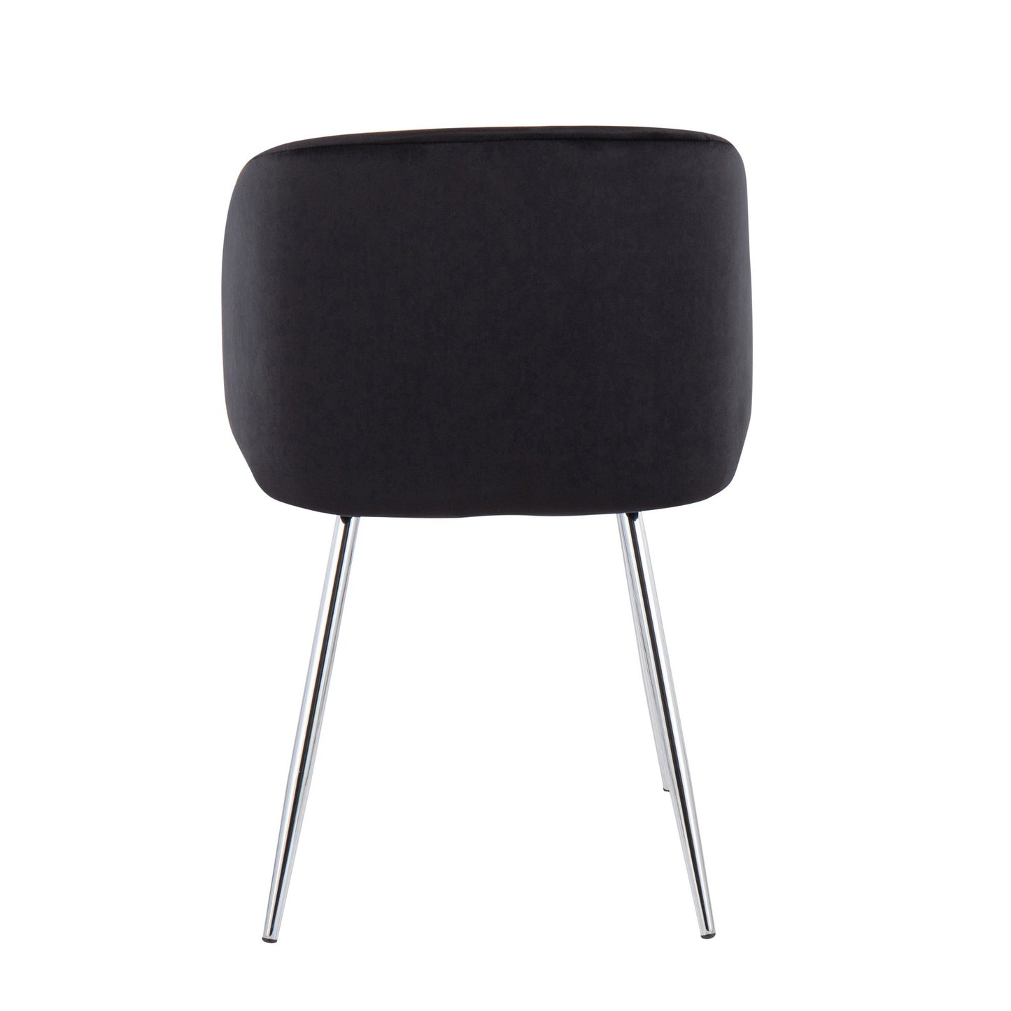Fran Contemporary Chair in Gold Metal and Black Velvet   - Set of 2