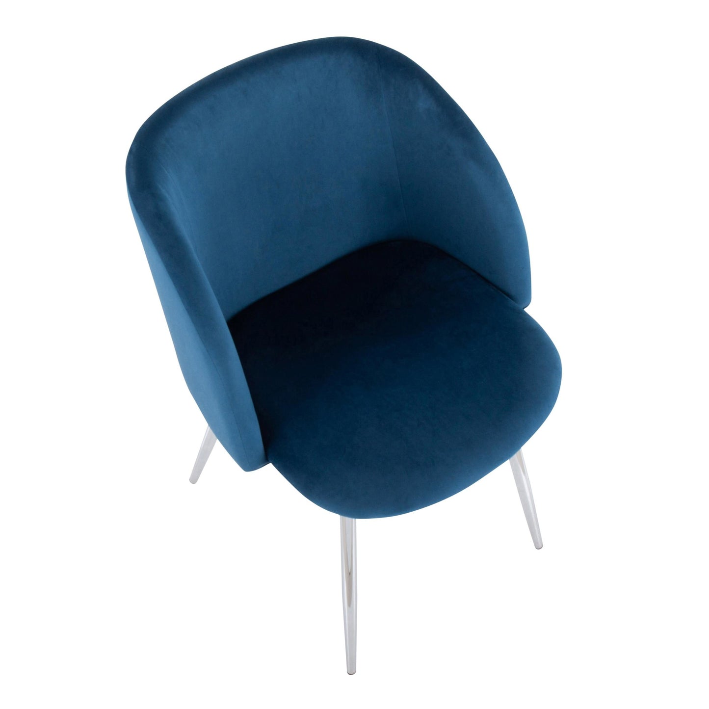 Fran Contemporary Chair in Gold Metal and Black Velvet   - Set of 2