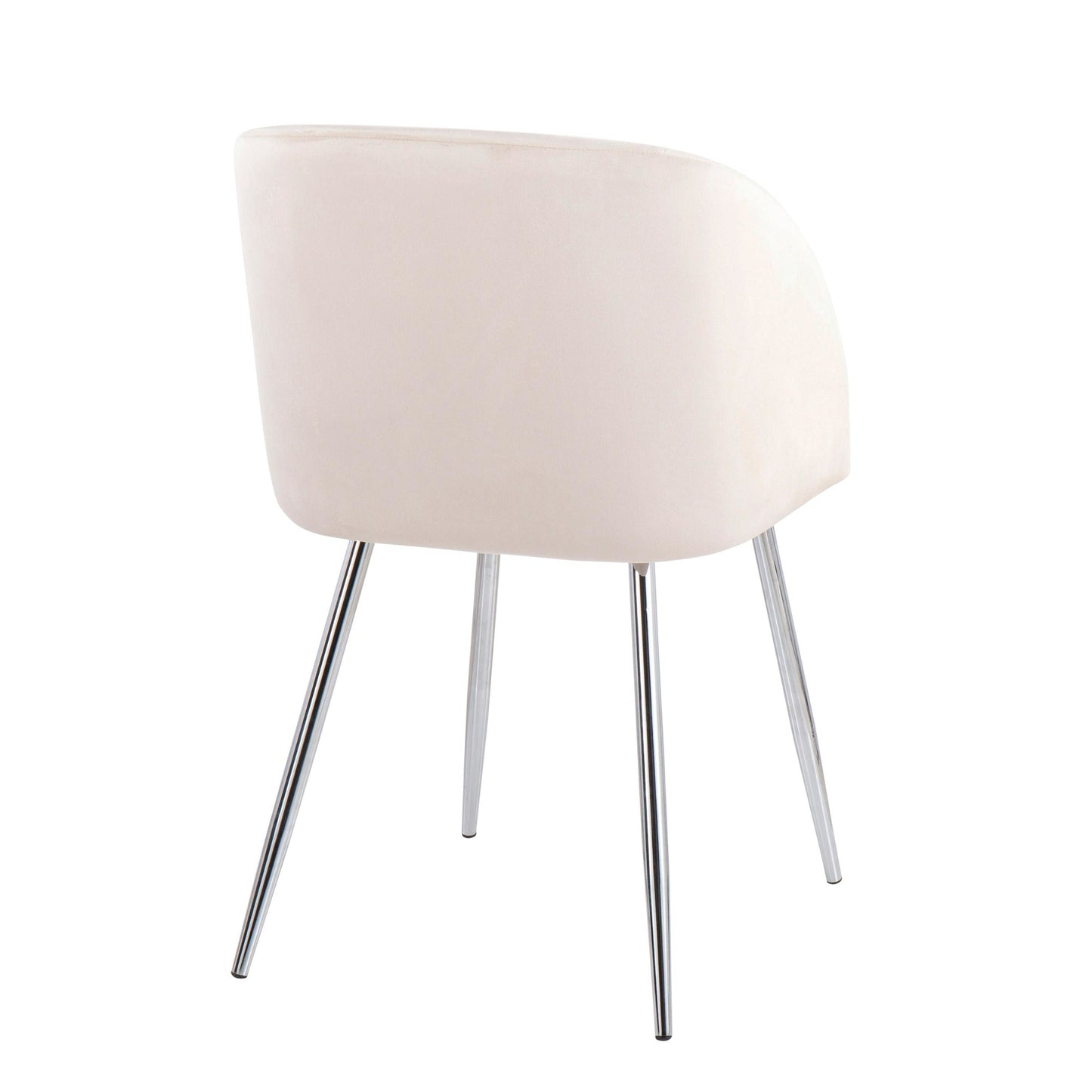 Fran Contemporary Chair in Gold Metal and Black Velvet   - Set of 2