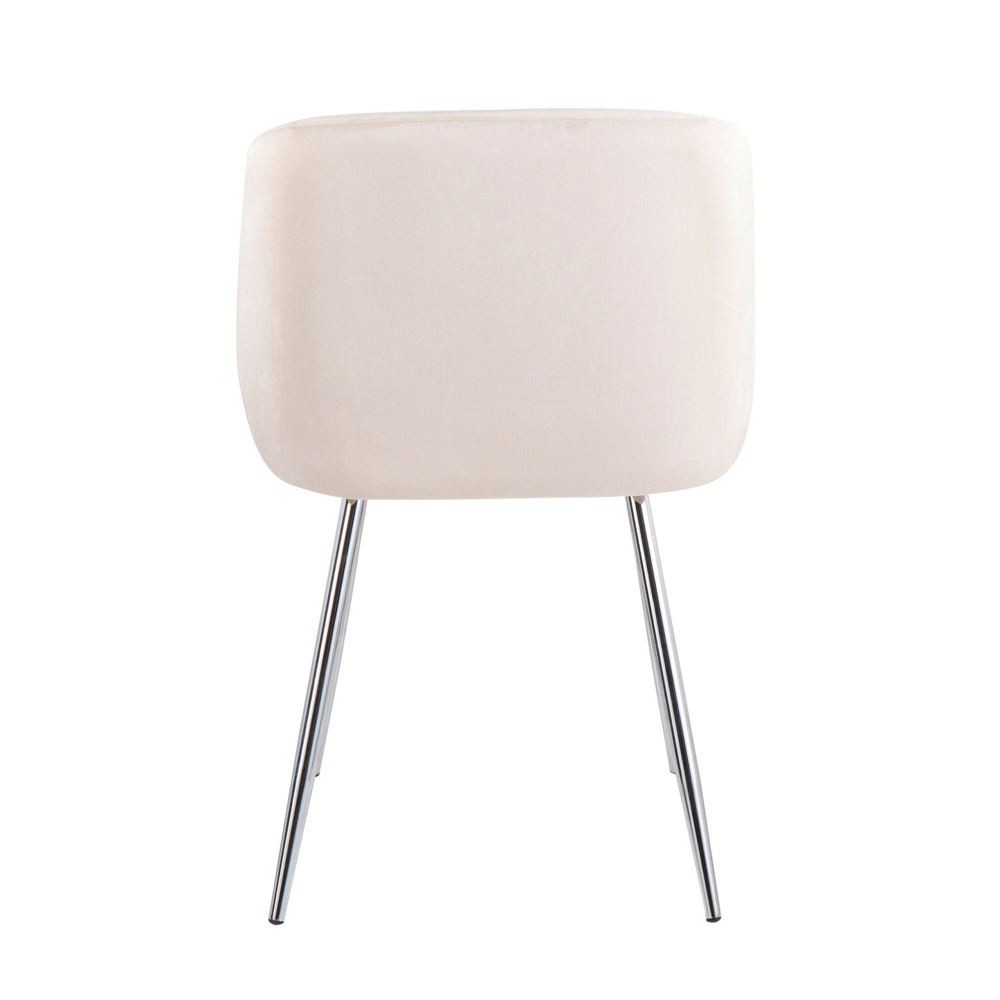 Fran Contemporary Chair in Gold Metal and Black Velvet   - Set of 2