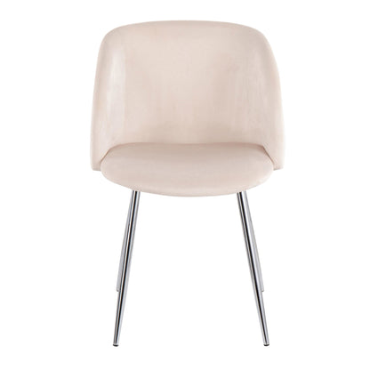 Fran Contemporary Chair in Gold Metal and Black Velvet   - Set of 2