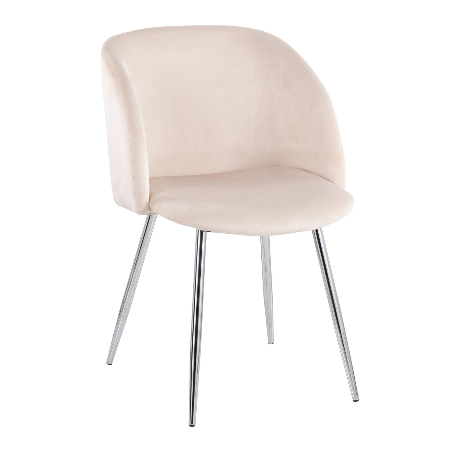 Fran Contemporary Chair in Gold Metal and Black Velvet   - Set of 2