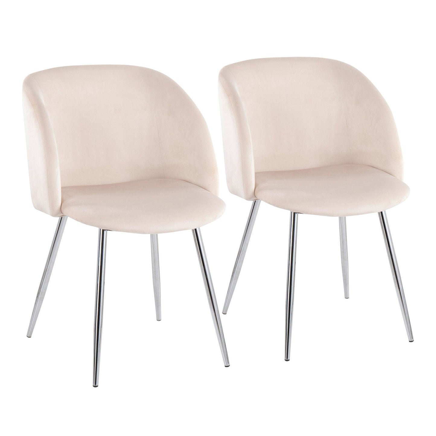 Fran Contemporary Chair in Gold Metal and Black Velvet   - Set of 2