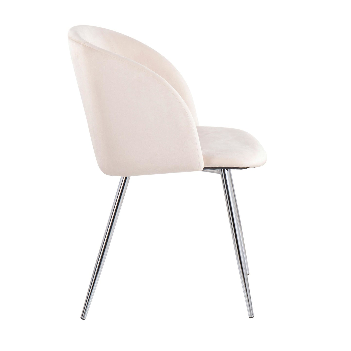 Fran Contemporary Chair in Gold Metal and Black Velvet   - Set of 2