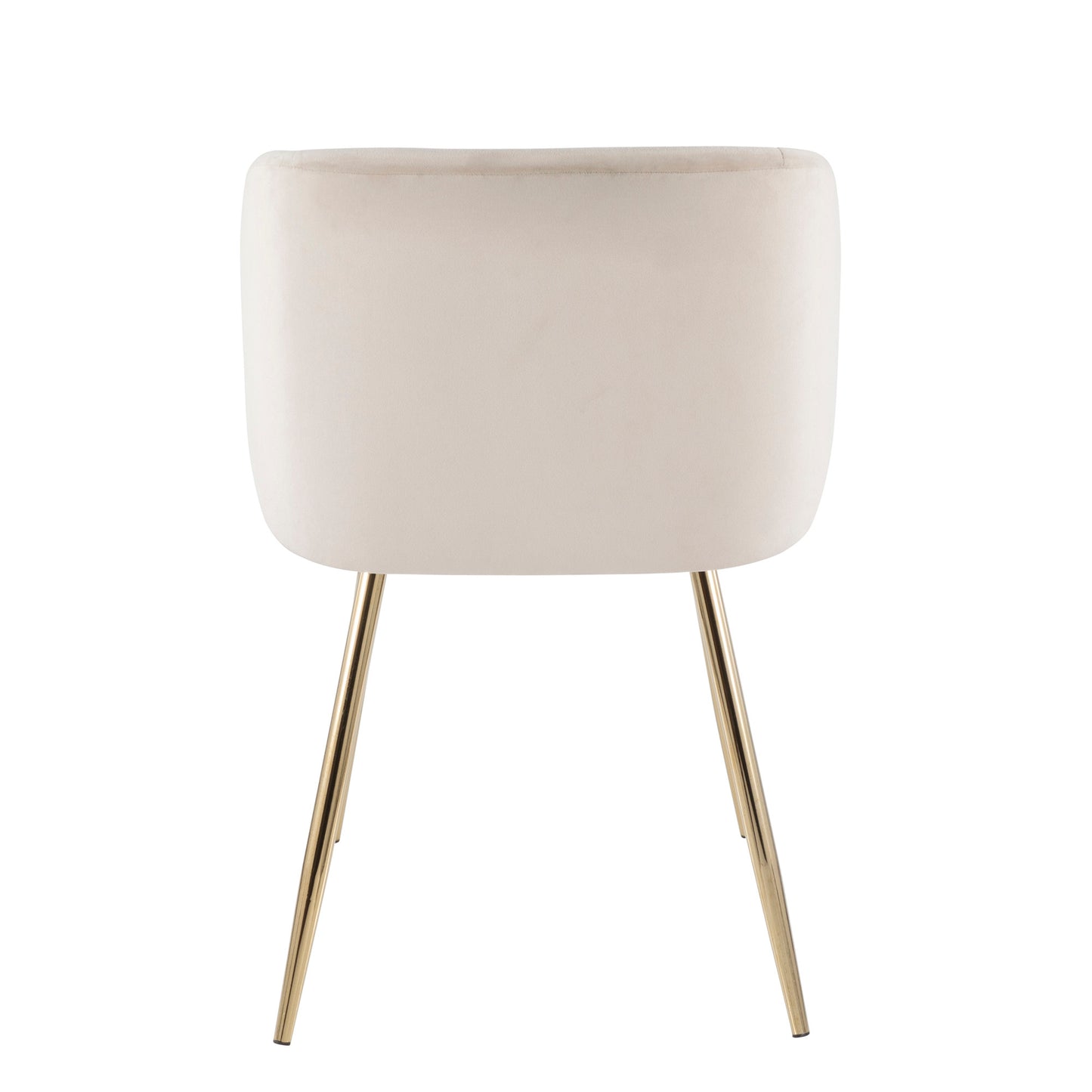 Fran Contemporary Chair in Gold Metal and Black Velvet   - Set of 2