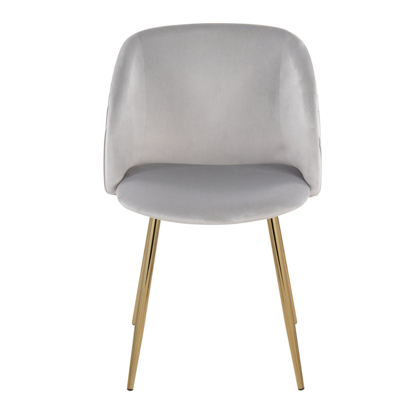Fran Pleated Contemporary Chair in Gold Metal and Pleated Black Velvet   - Set of 2