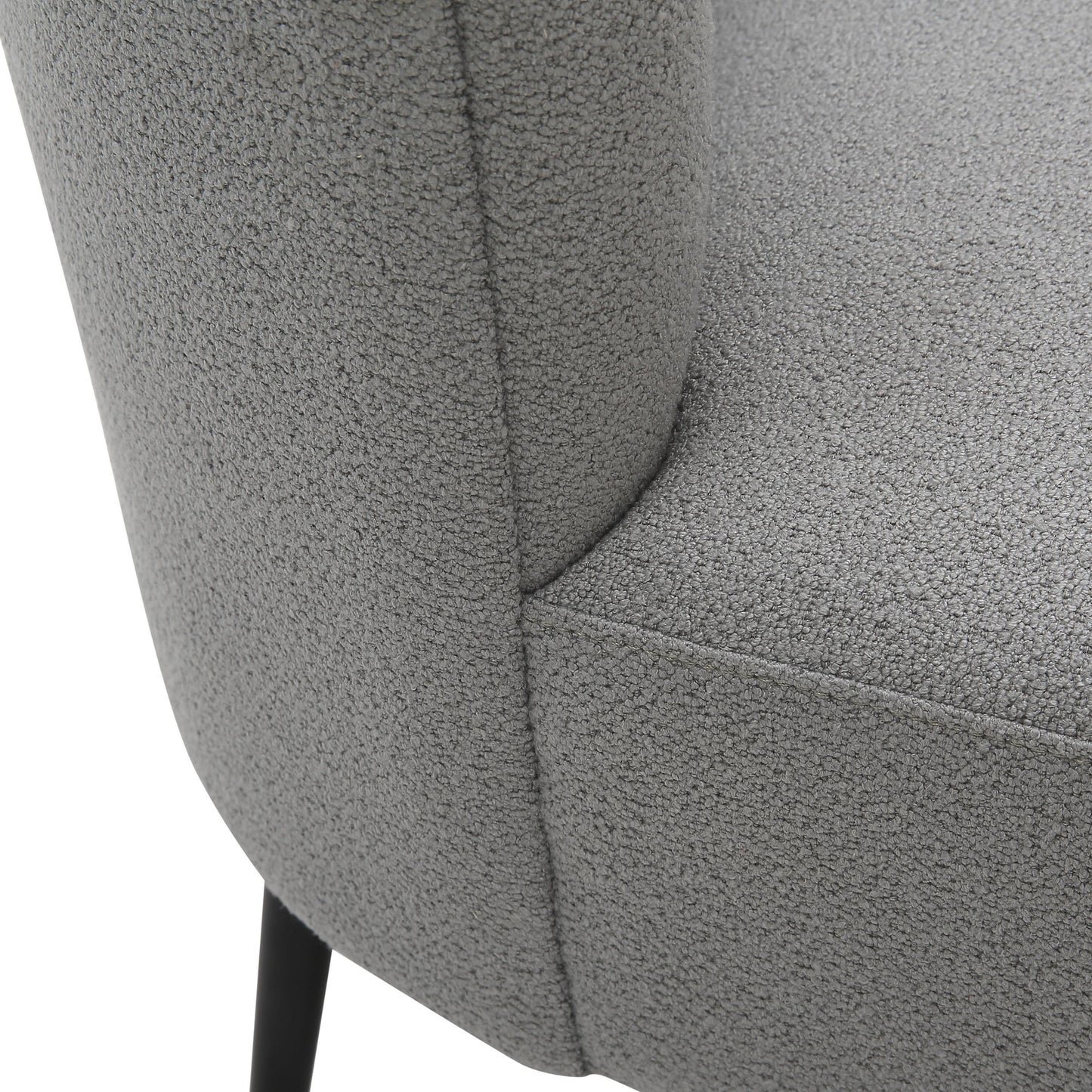 Fran Contemporary Slipper Chair in Gold Steel and Tan Leopard Fabric