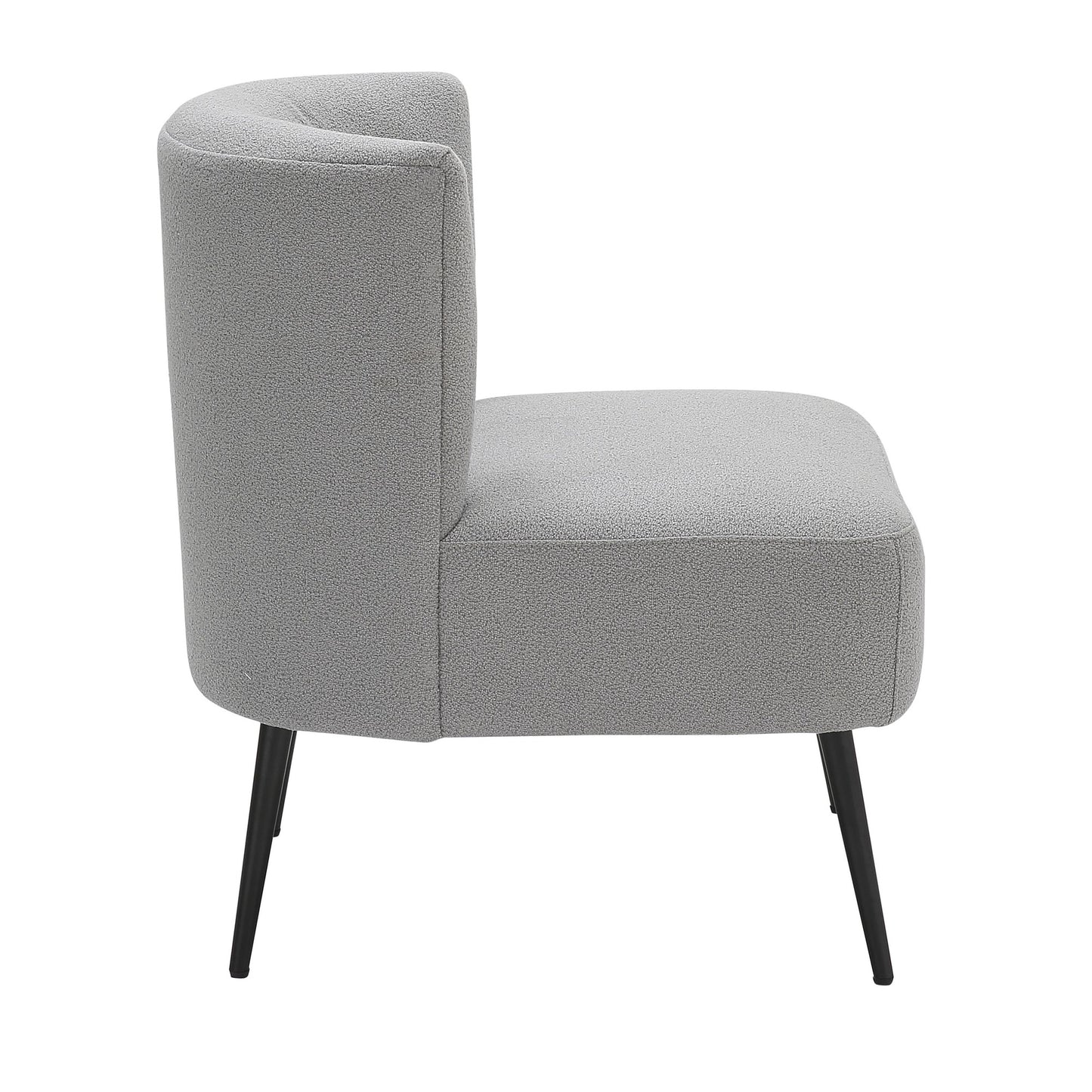 Fran Contemporary Slipper Chair in Gold Steel and Tan Leopard Fabric