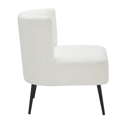 Fran Contemporary Slipper Chair in Gold Steel and Tan Leopard Fabric