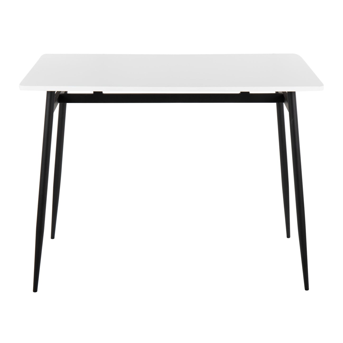 Marcel Contemporary Counter Table in Gold Metal and Black Wood