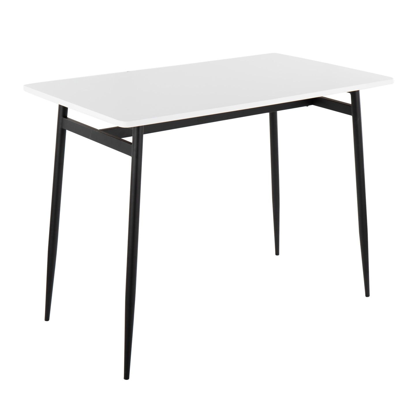 Marcel Contemporary Counter Table in Gold Metal and Black Wood