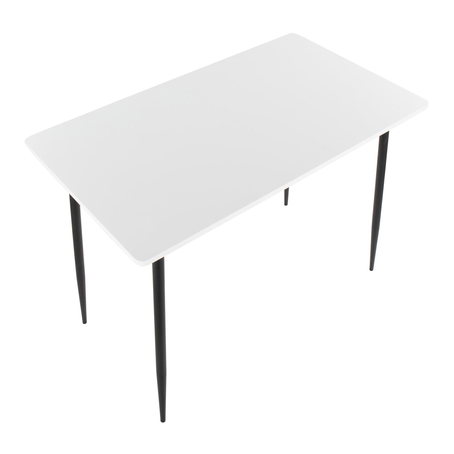 Marcel Contemporary Counter Table in Gold Metal and Black Wood