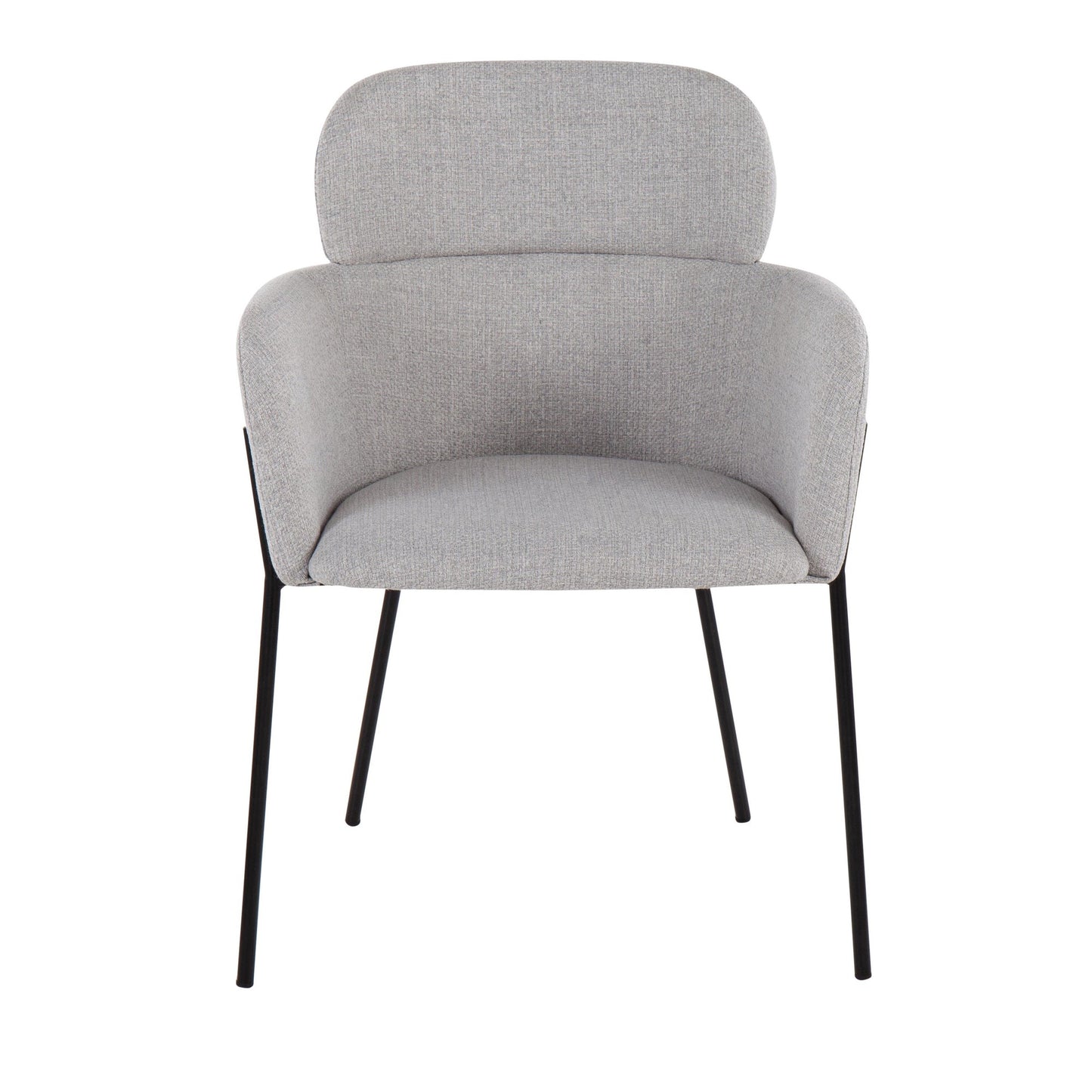 Milan Contemporary Chair in Antique Brass Metal and Blue Noise Fabric   - Set of 2