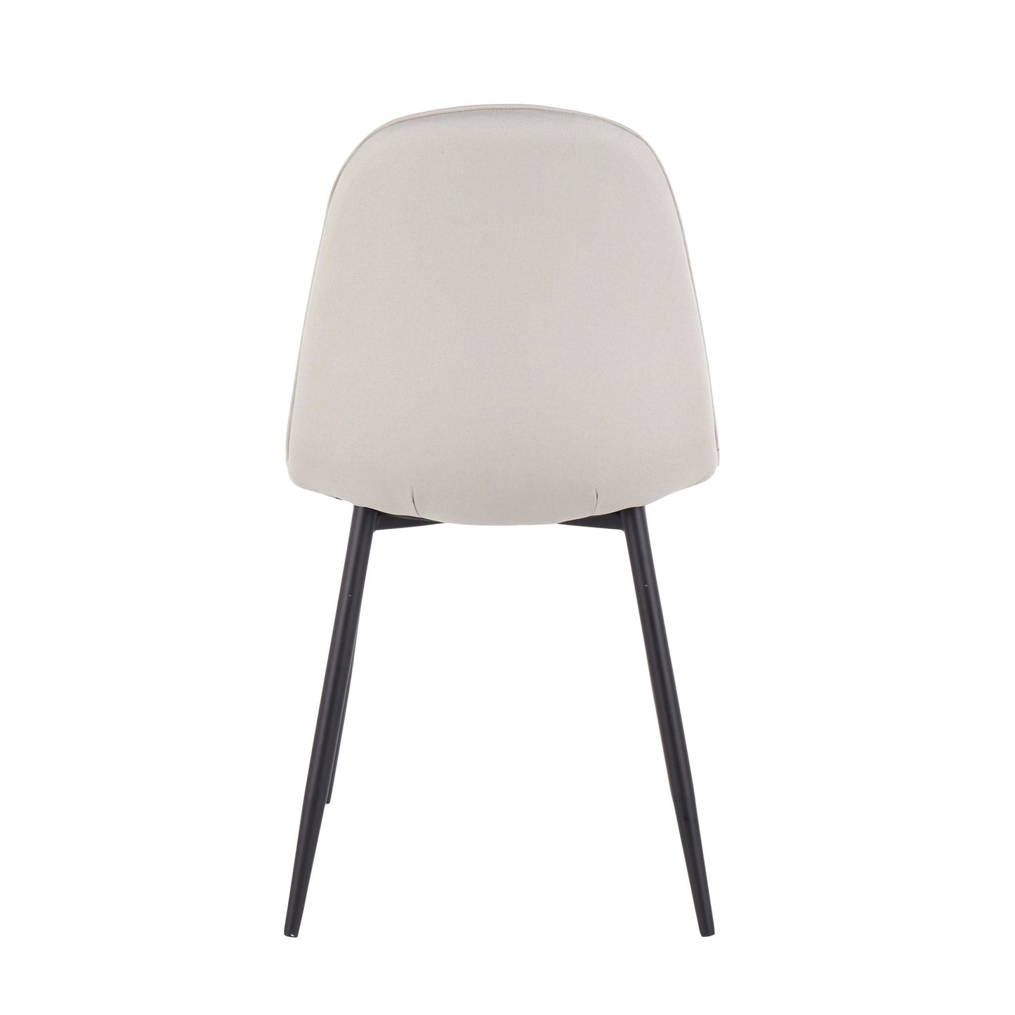 Pebble Contemporary Chair in Gold Steel and Beige Fabric   - Set of 2