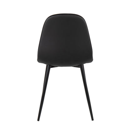 Pebble Contemporary Chair in Gold Steel and Beige Fabric   - Set of 2