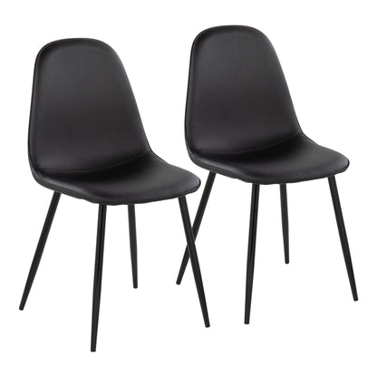 Pebble Contemporary Chair in Gold Steel and Beige Fabric   - Set of 2