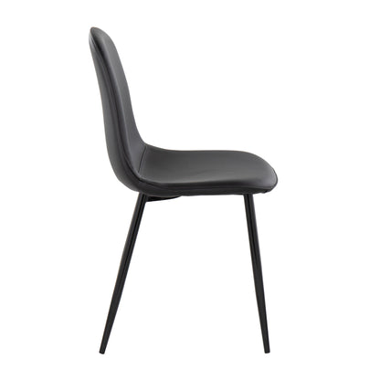 Pebble Contemporary Chair in Gold Steel and Beige Fabric   - Set of 2