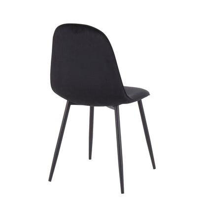 Pebble Contemporary Chair in Gold Steel and Beige Fabric   - Set of 2