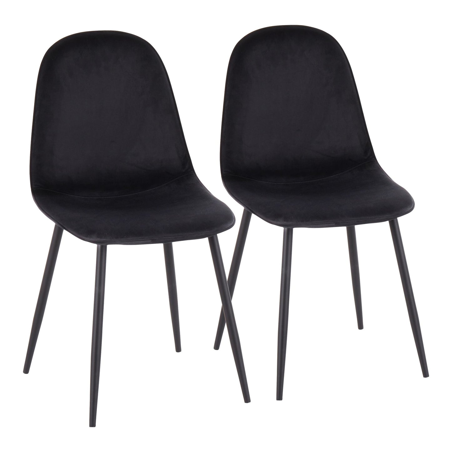 Pebble Contemporary Chair in Gold Steel and Beige Fabric   - Set of 2