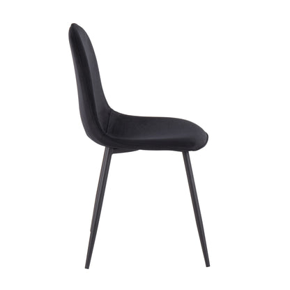 Pebble Contemporary Chair in Gold Steel and Beige Fabric   - Set of 2