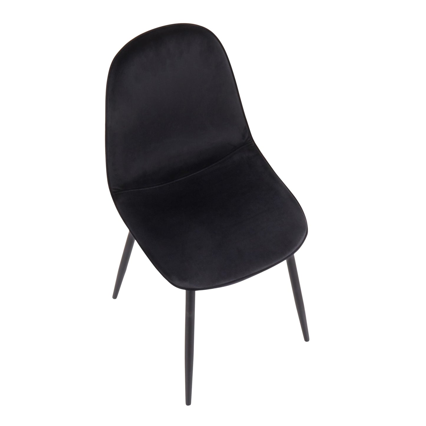 Pebble Contemporary Chair in Gold Steel and Beige Fabric   - Set of 2