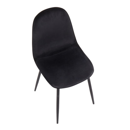 Pebble Contemporary Chair in Gold Steel and Beige Fabric   - Set of 2