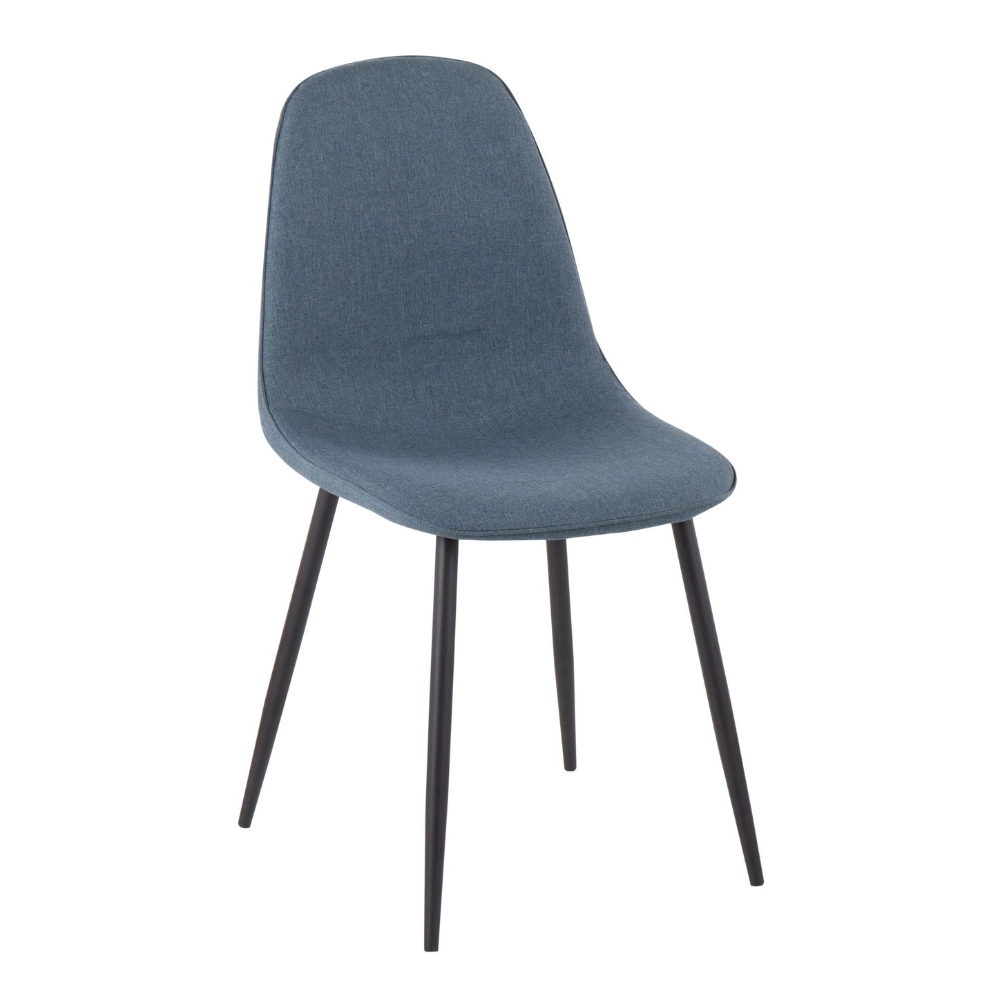 Pebble Contemporary Chair in Gold Steel and Beige Fabric   - Set of 2