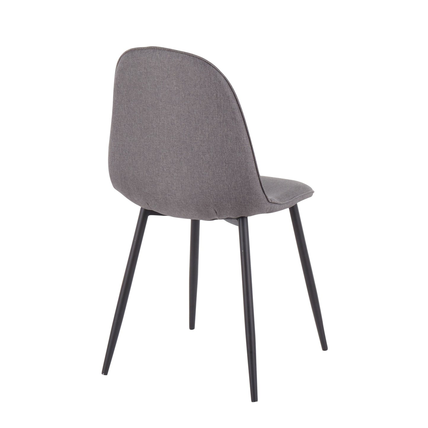 Pebble Contemporary Chair in Gold Steel and Beige Fabric   - Set of 2