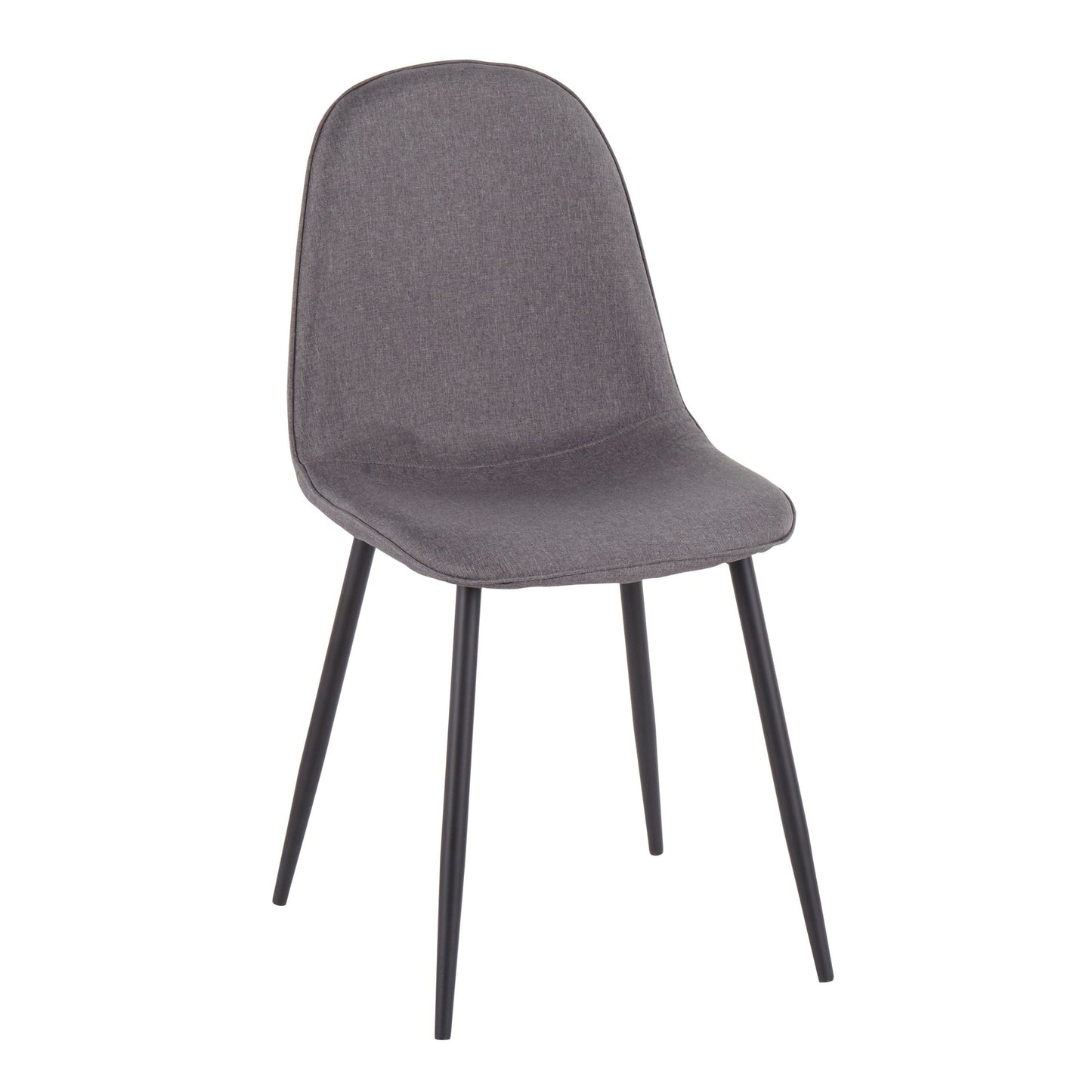 Pebble Contemporary Chair in Gold Steel and Beige Fabric   - Set of 2