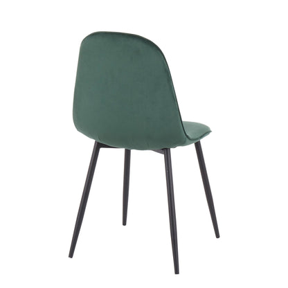 Pebble Contemporary Chair in Gold Steel and Beige Fabric   - Set of 2
