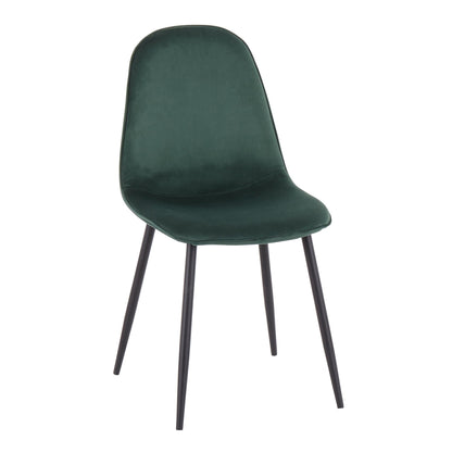 Pebble Contemporary Chair in Gold Steel and Beige Fabric   - Set of 2
