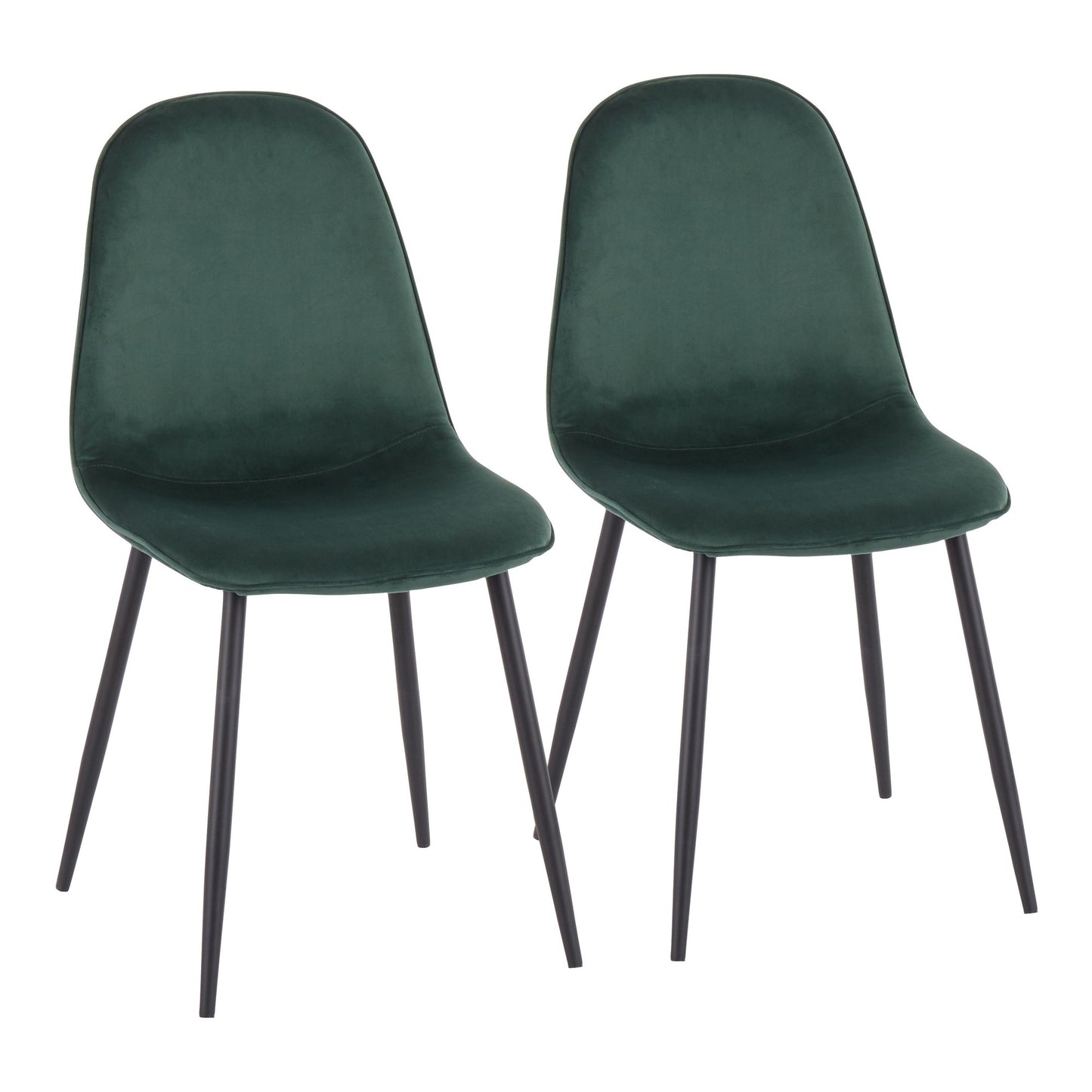 Pebble Contemporary Chair in Gold Steel and Beige Fabric   - Set of 2
