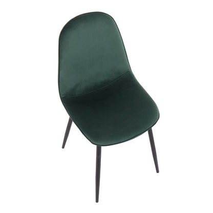 Pebble Contemporary Chair in Gold Steel and Beige Fabric   - Set of 2