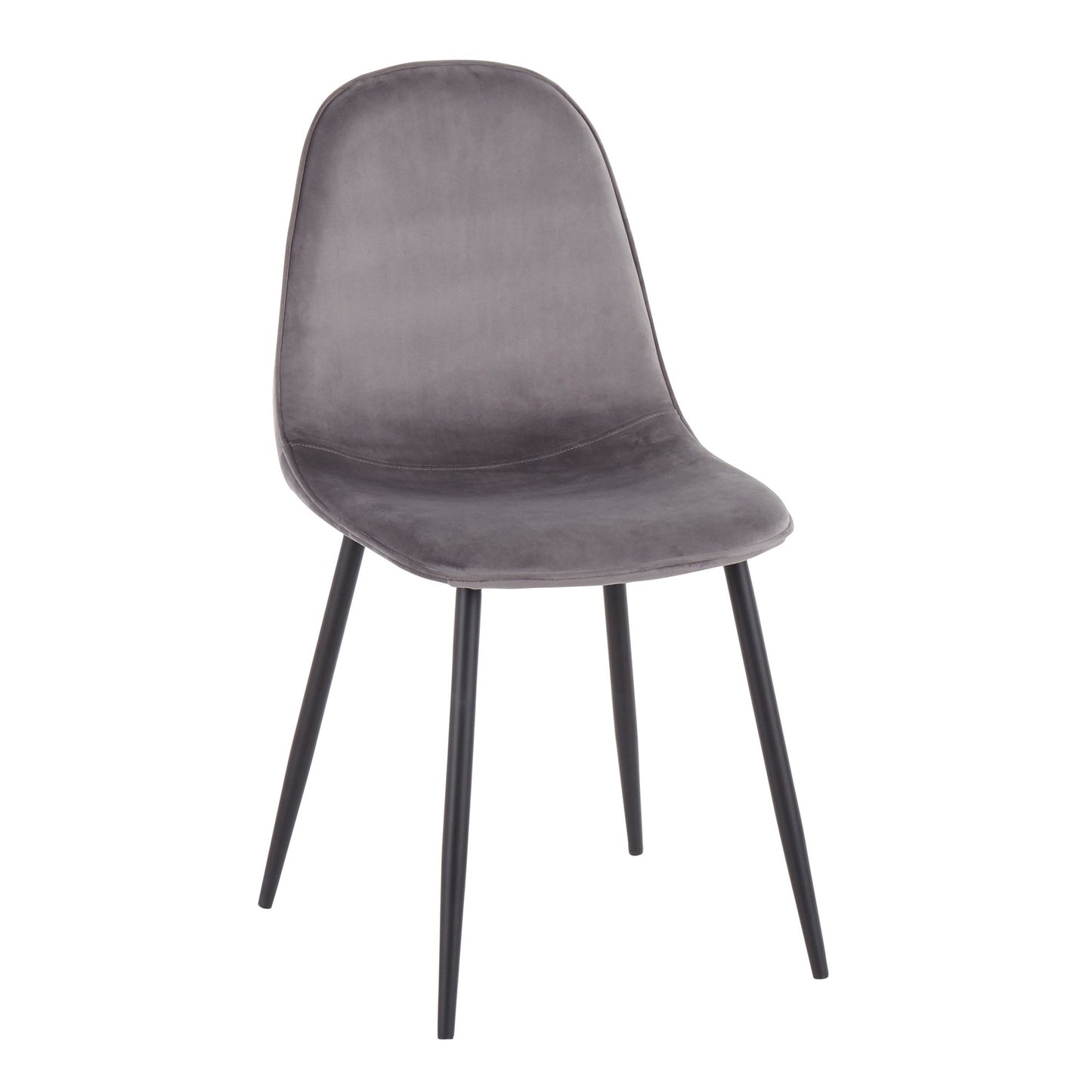Pebble Contemporary Chair in Gold Steel and Beige Fabric   - Set of 2