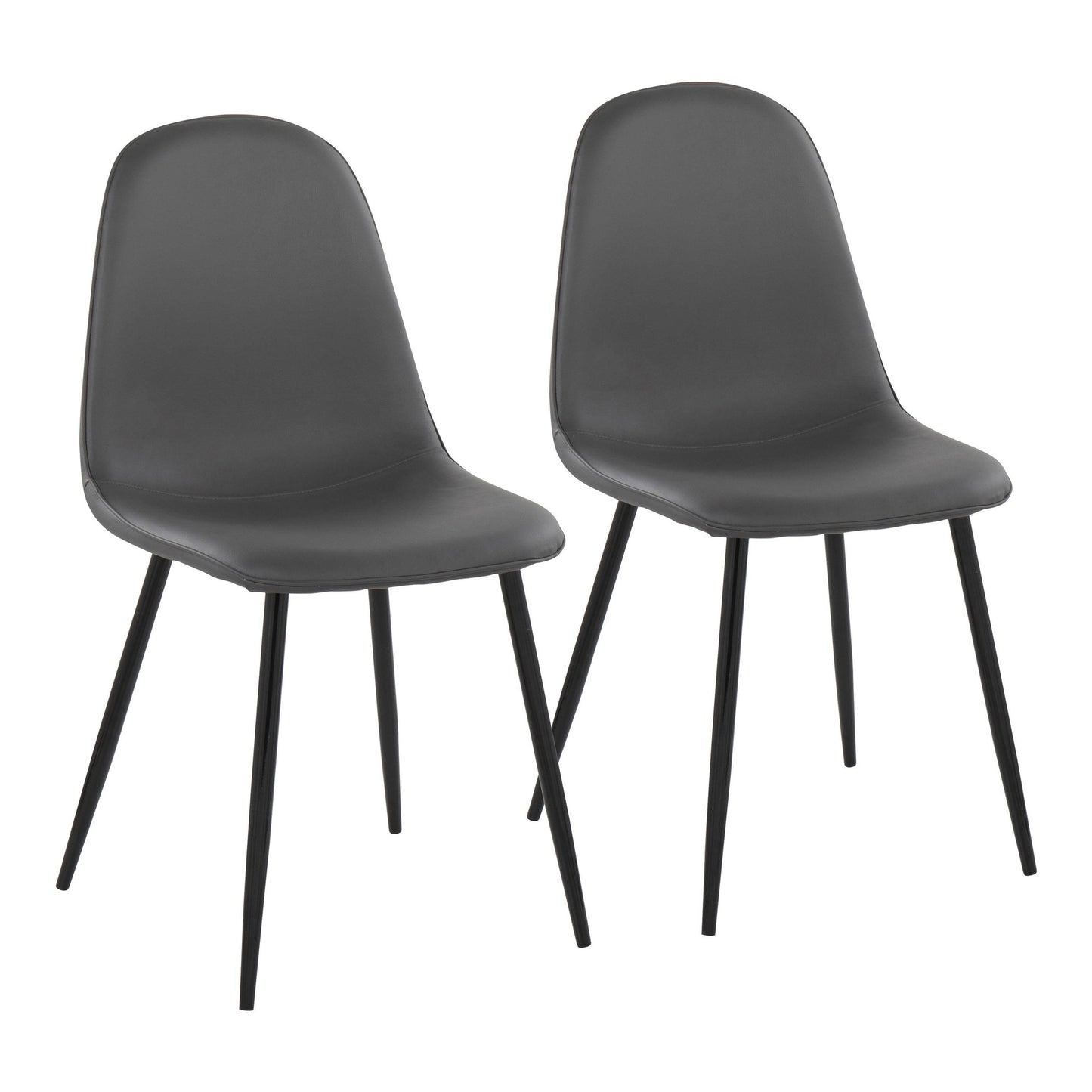 Pebble Contemporary Chair in Gold Steel and Beige Fabric   - Set of 2