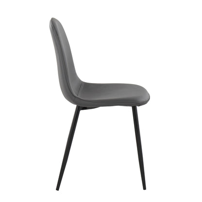 Pebble Contemporary Chair in Gold Steel and Beige Fabric   - Set of 2