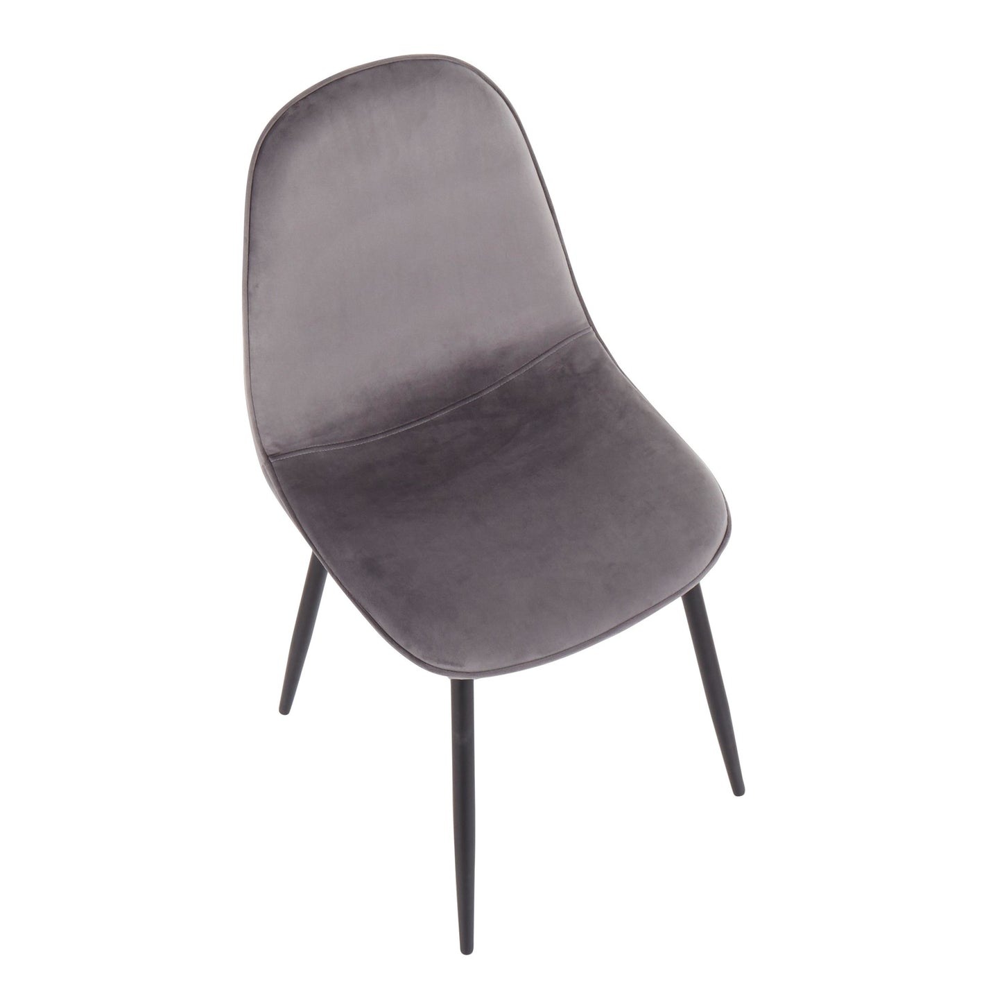 Pebble Contemporary Chair in Gold Steel and Beige Fabric   - Set of 2