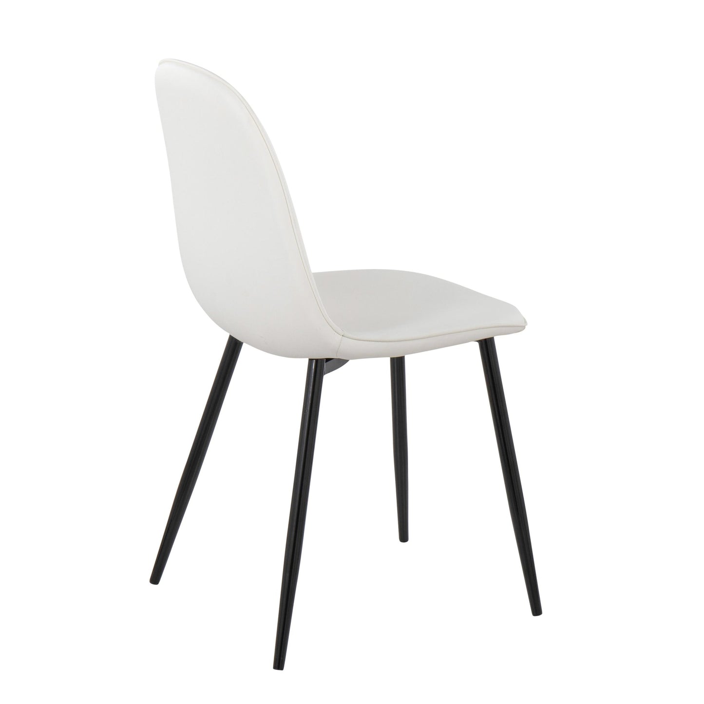 Pebble Contemporary Chair in Gold Steel and Beige Fabric   - Set of 2