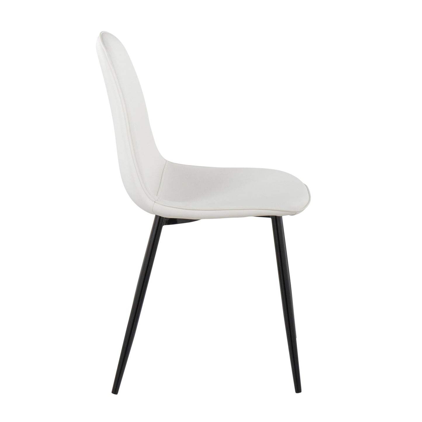 Pebble Contemporary Chair in Gold Steel and Beige Fabric   - Set of 2