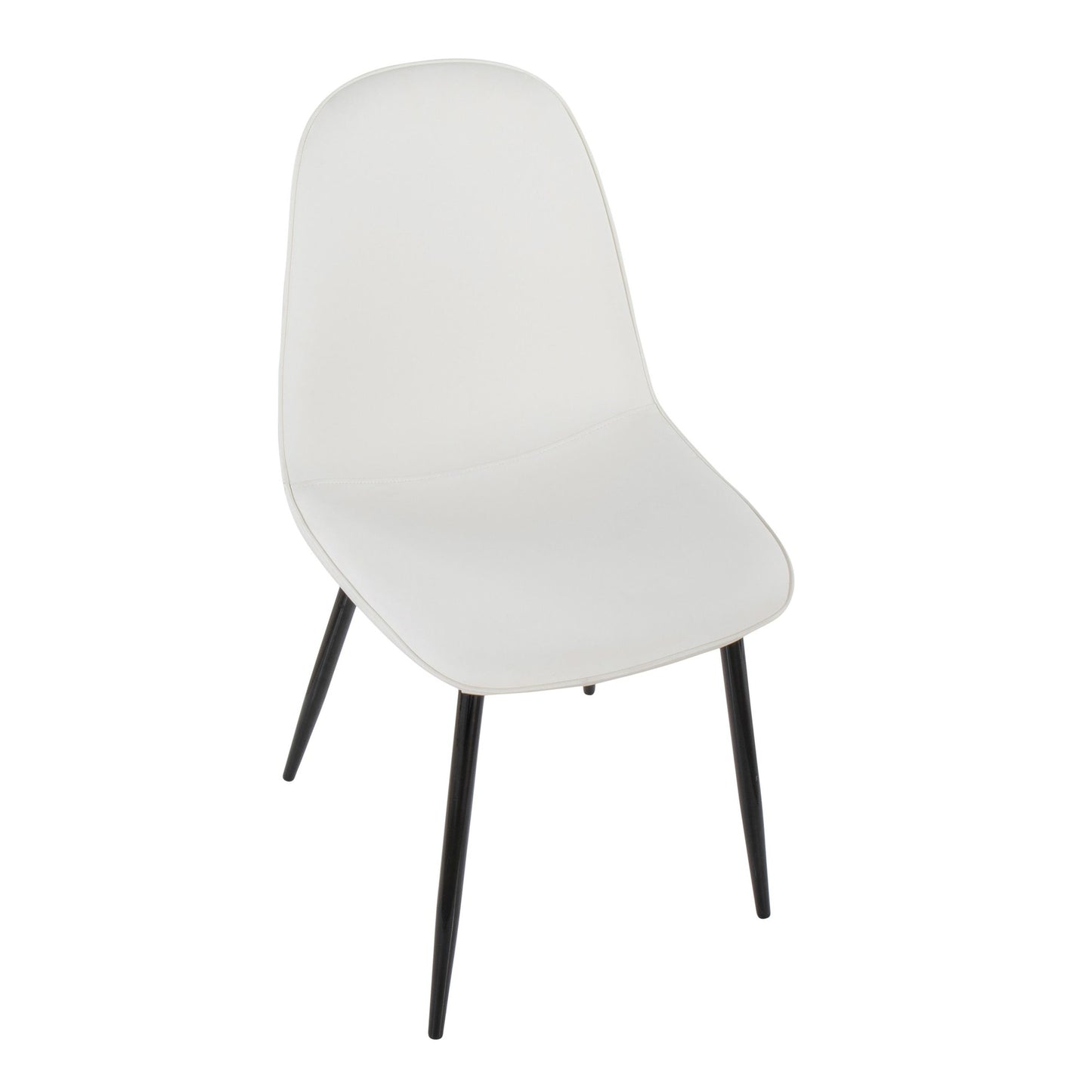 Pebble Contemporary Chair in Gold Steel and Beige Fabric   - Set of 2